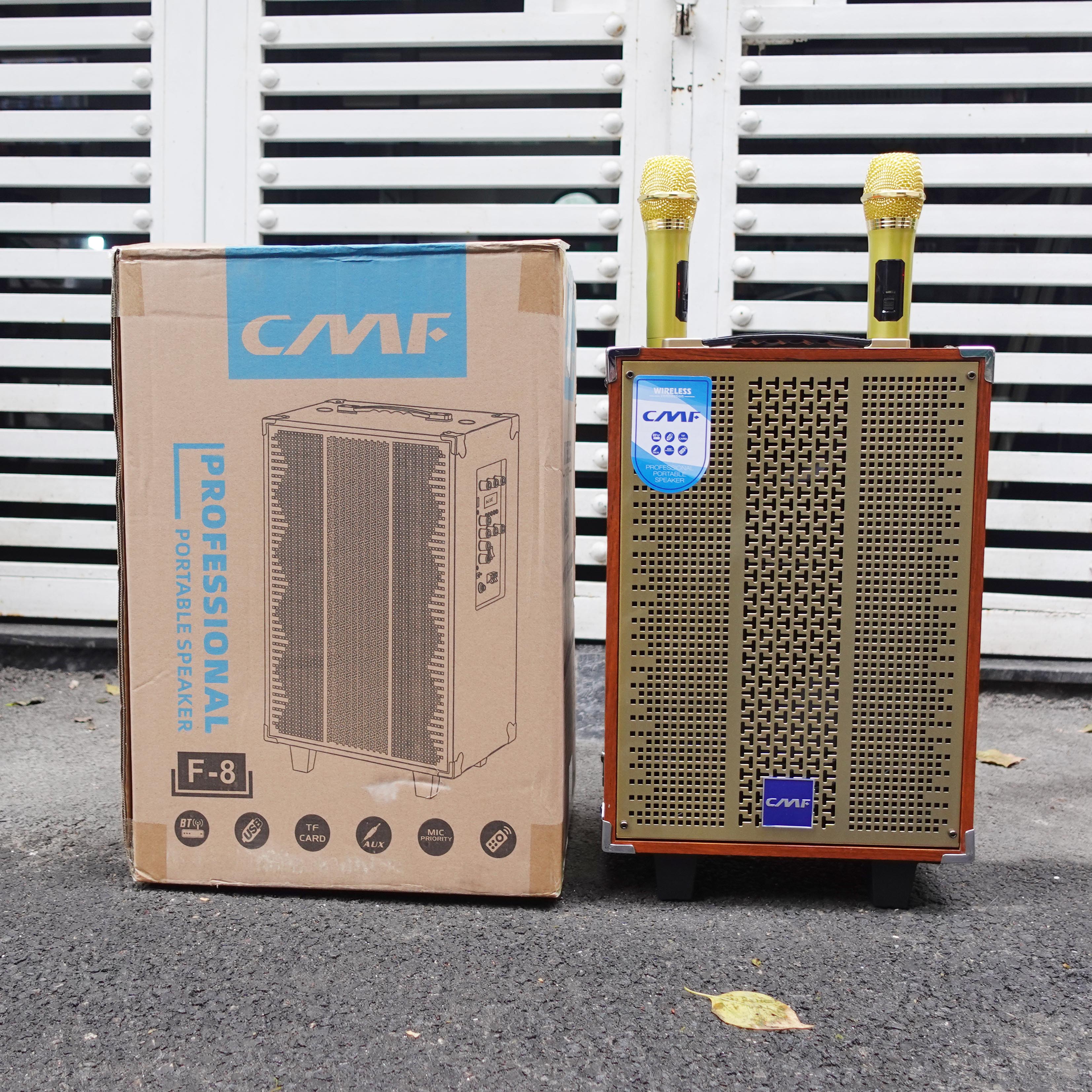 Loa kéo CMF F8 Bass 20  – 9 núm chỉnh, ECHO, REVERB..., Gọn Nhẹ, Lựa Chọn Tuyệt Vời Cho Không Gian Nhỏ